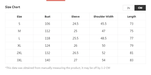 Tableau des tailles détaillé pour chemise homme en coton et lin avec mesures de S à 3XL