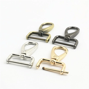 Swivel metal lobster clasps in bronze, gun black, silver, and gold for bag straps