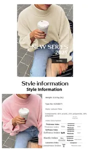 Dettaglio della trama in maglia morbida e del design casual del maglione a maniche lunghe a girocollo