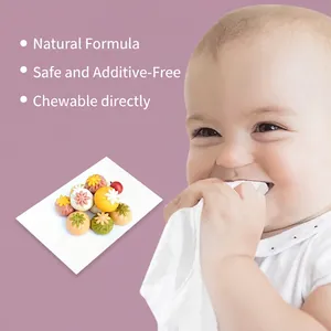 Portable baby wipes for hand and mouth cleaning with 10 wipes per pack in soft pastel colors