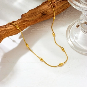 Gold Stainless Steel Necklace Minimalist Layered Chain Jewelry For Women Elegant Fashion