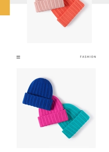 Detailed view of rib-knit textures on double-layered warm winter beanies in vibrant colors
