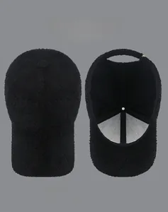 Detail of lamb wool baseball cap with Colorado embroidery and multiple color options