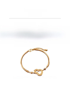 Vista dettagliata del bracciale a zucca placcato oro 18k con lunghezza 19cm e peso di 8,8g