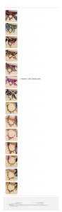 Detailed table showing material weight and size specs for cloth stainless steel necklaces