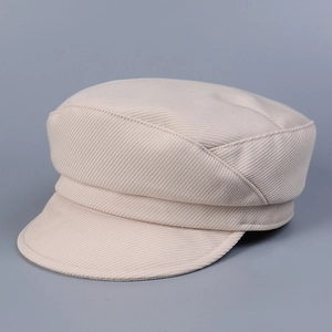 Casquette Militaire En Serge Rétro Femmes Hommes Couleur Unie Bord Souple Chapeau Gavroche Décontracté Ajustable