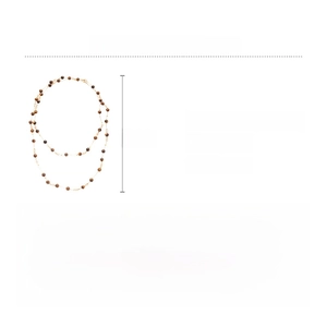 Detailed product specifications for vintage tiger's eye stone and glass bead necklace