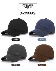 Detailed grid view of winter baseball caps in black, blue, grey, and brown wool texture