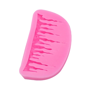 Pink silicone drip icicle border mold for fondant cake decorating and resin crafting