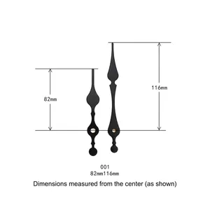 Aluminum Clock Hands Hour Minute Pointers For DIY Wall Clock Repair Replacement Spade Leaf Shape Multi Color