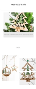 Dettagli di decorazioni natalizie in legno con renne e alberi su finitura verde bosco