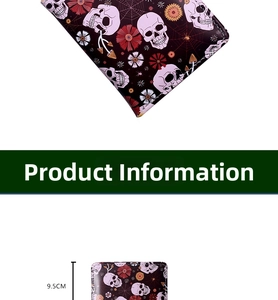 Close-up of spider skull print wallet showing dimensions 11.5cm by 9.5cm