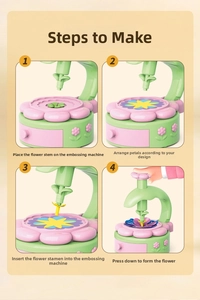 Step-by-step DIY manual flower press toy guide for building a colorful toy garden