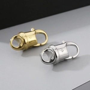 Polished titanium steel lobster clasps in gold and silver finish for jewelry