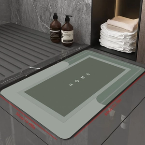 Detail showing 50x80cm minimalist absorbent bath mat with non-slip diatomite texture