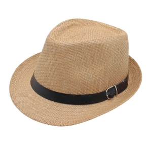 Unisex Καπέλο Trilby Fedora από Χάρτινο Άχυρο Πλεκτό Καλοκαιρινό Καπέλο Ήλιου Κοντό Γείσο Βρετανικό Στυλ Jazz Panama για Ταξίδια Παραλία Πάρτι