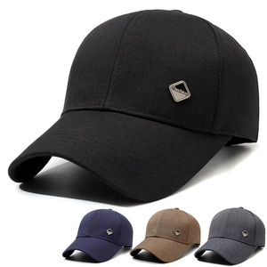 Classic Baseball Cap For Men Polyester Twill Adjustable Metal Buckle Outdoor Sun Protection Casual Solid Color Hat