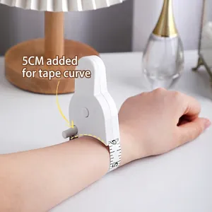Mètre ruban blanc pour le corps avec poignée en Y et compensation de 5 cm pour la taille