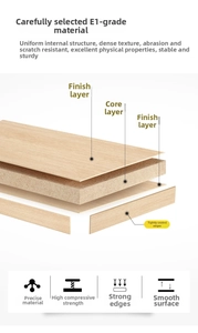 Macro view of E1 grade composite wood board structure with reinforced sealing and flat surface