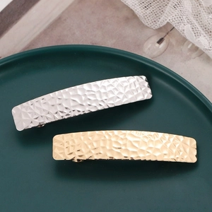 Retro Metal Hair Clips Alloy Hammered Texture Geometric Hollow Butterfly Barrette For Women Vintage Elegant Hairpins