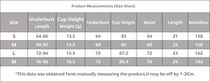 Detailed size guide table for women Christmas lace lingerie set with measurements