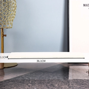 Detail view of 36.1cm long beige jewelry display panel with 1.1cm thickness and smooth surface