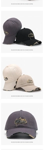 Nahaufnahme von Vintage-Baseballkappen mit B-Patch-Stickerei und Used-Look-Effekt
