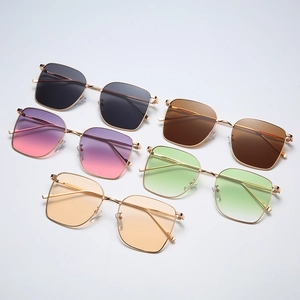 Fashion oversized square sunglasses with metal frames in multiple colors for men and women