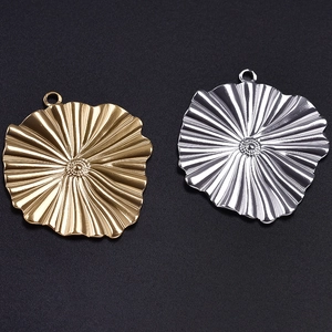 Irregular 304 stainless steel wave pendants in gold and silver for DIY jewelry making