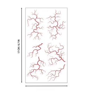 Halloween bloody vein waterproof tattoo stickers 17x9.5cm sheet for horror party makeup