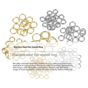 Edelstahl flache Biegeringe fuer DIY Schmuckherstellung, gold und silber Verbinder.