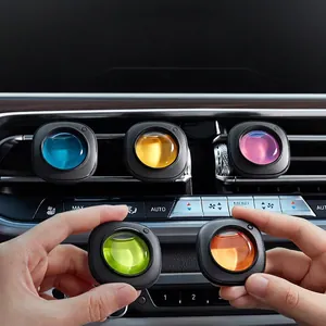 Car air vent aromatherapy clip with colorful liquid balm for odor removal
