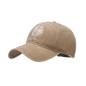 Casquette de baseball marron délavée vintage avec imprimé Energy et visière courbée