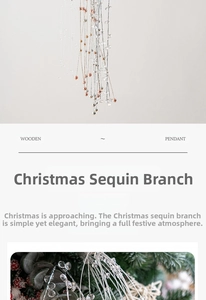 Sparkling silver and bronze beaded picks for 2025 Christmas tree branch decoration