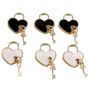 Set di ciondoli a lucchetto a cuore e chiavi per la creazione di gioielli fai da te