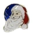 Bracciale italiano con ciondolo di Babbo Natale in metallo e finitura in smalto colorato