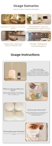 Lavender essential oil usage for ultrasonic humidifiers, wool balls, and diffusers