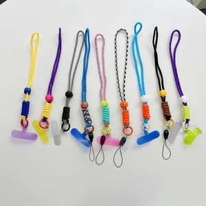 Cordons de téléphone tressés colorés avec boucles réglables et attaches en PVC