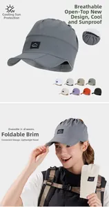 Collapsible sun visor with breathable top detail and eight vibrant color options