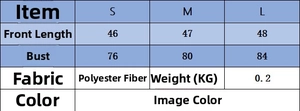 Size chart for women's halter neck top showing measurements for S, M, and L sizes