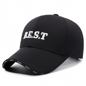 Casquette baseball noire unisexe avec broderie B.E.S.T et détails Sport sur la visière