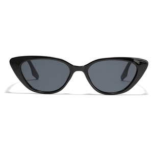 2024 classic black pointed cat-eye sunglasses with dark lenses and polished frames for unisex