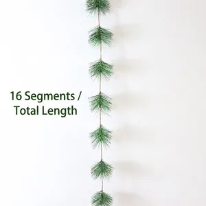 Artificial Pine Needle Garland PVC Soft Greenery Strip For Christmas Tree Home Wall Hanging Decoration Realistic DIY