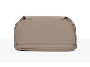 Detailed view of the bottom and fine texture of this waterproof oxford fabric handbag