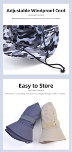Close-up of the adjustable drawstring and foldable design of this outdoor sun hat