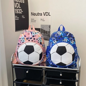 Kids Football Backpack Nylon Breathable School Bag For Kindergarten Boys Girls Cute Sports Casual Daypack