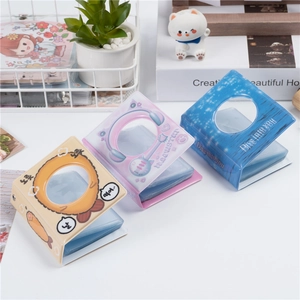 3-inch mini photo album with cute yellow, pink and blue designs for Polaroid storage