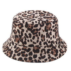 Bucket Hat Leopard Print Suede Reversible Sun Protection Outdoor Street Style Fashion For Women