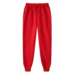Men Jogger Pants Cotton Blend Fleece Lined Drawstring Elastic Waist Sweatpants Pockets Casual Sports Slim Solid Color