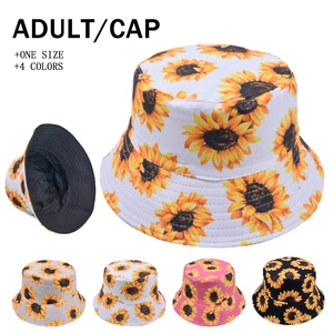 Sunflower Bucket Hat Cotton Sun Protection Foldable Summer Beach Travel Fashion Accessory For Women Men
